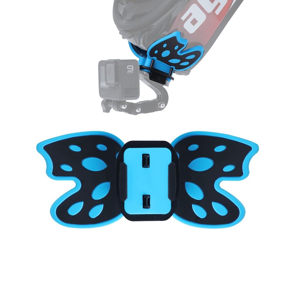 V562-L2931ACD-202502241752-00 Gopro Helmet Mount Adapter - Butterfly Design - Blue - Image 1