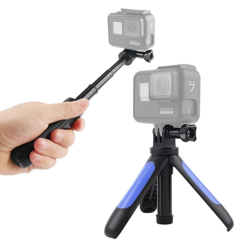 V562-L5170ACD-220310-00 Mini Tripod for Gopro Insta360 Dji Action Cameras - Blue - Image 1
