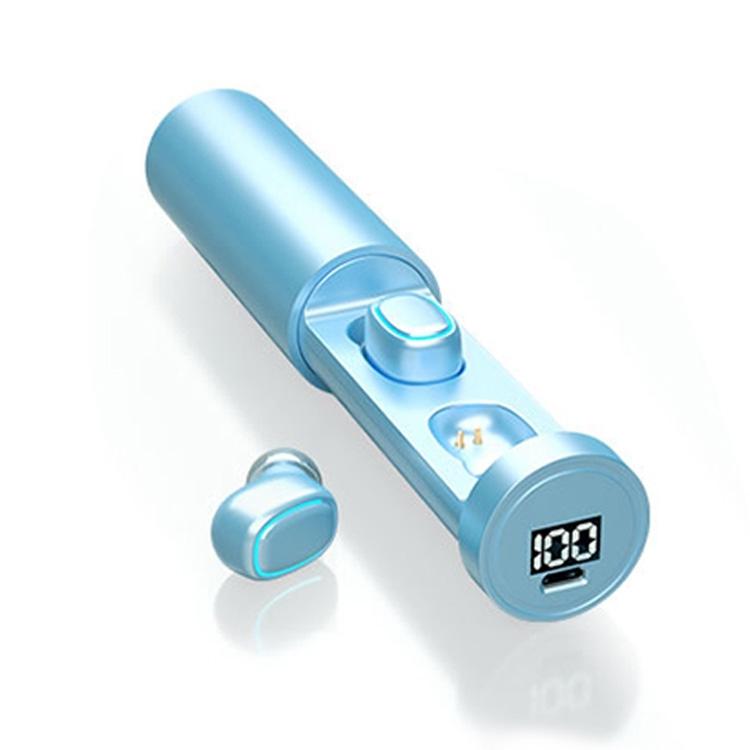 V562-L7446SAS-202505261726-00 True Wireless Bluetooth Earphones with Digital Display and Charging Box - Blue - Image 1