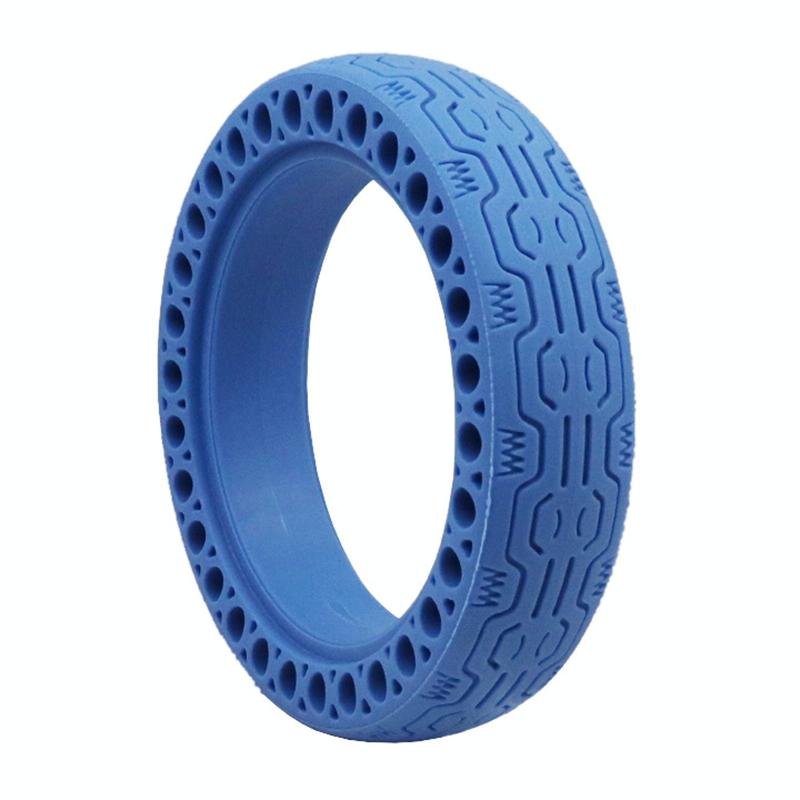 V562-L7761GO-202505262117-00 8.5 Electric Scooter Tire for Xiaomi Mijia M365 - Shock-absorbing Honeycomb Design - Blue - Image 1