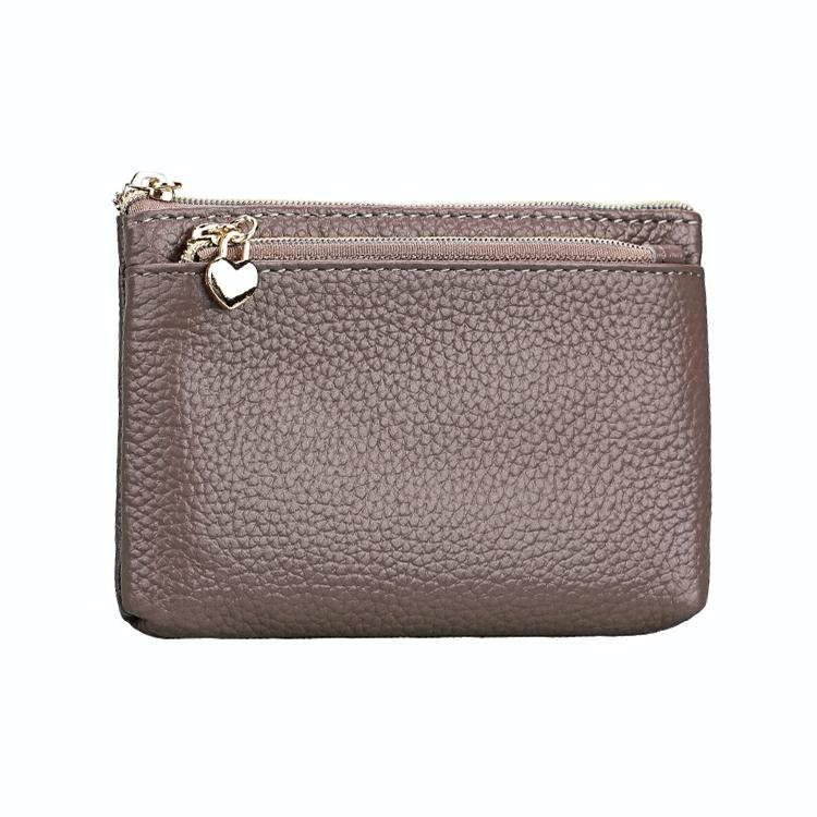 V562-PP5166BCC-202502241405-00 Spacious Litchi Texture Rfid Hand Wallet - Pale Pinkish Grey - Image 1
