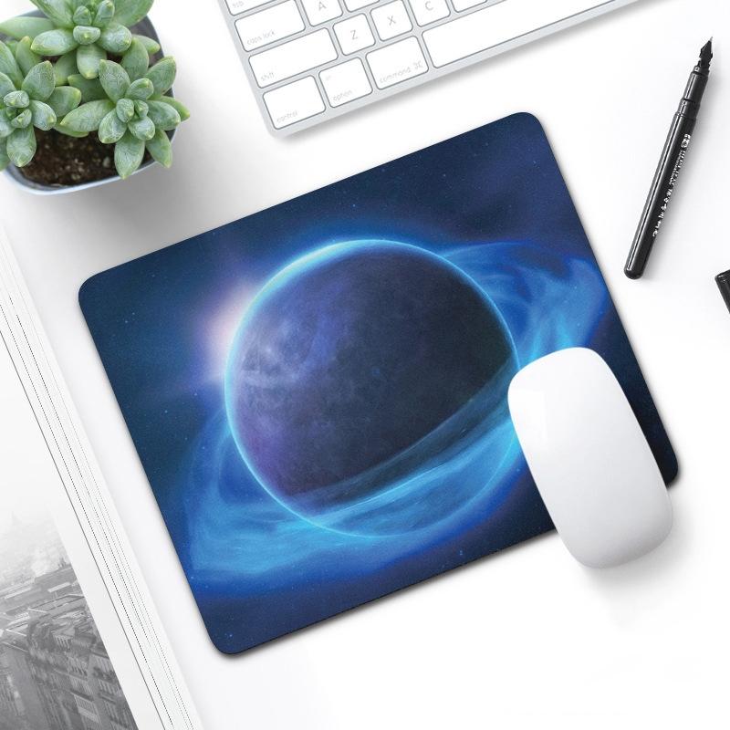 V562-R1000802750DBT-202505261227-00 6 Piece Non Slip Mouse Pad Set 21 X 26Cm Thick Rubber Anti Skid Durable - Blue Planet - Image 1