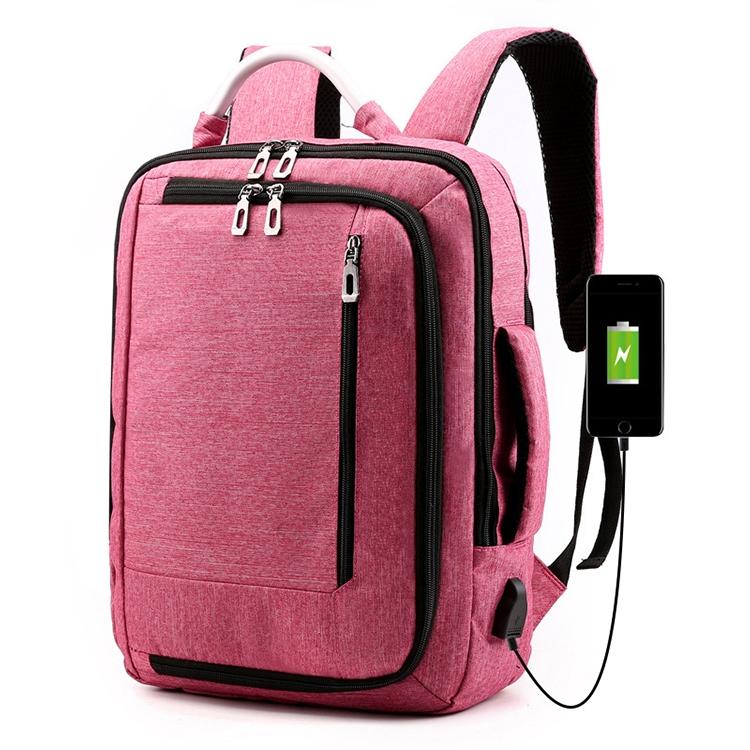 V562-RW7220BCC-202502282015-00 Multifunctional Oxford Laptop Backpack - Cxs-620 - Wine Red - Image 1
