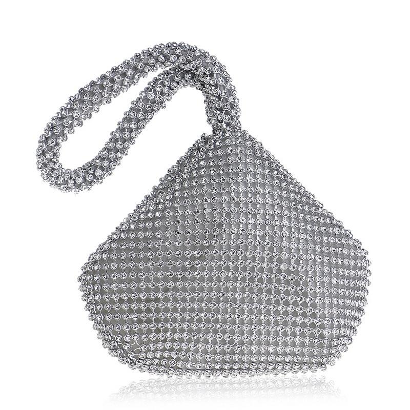 V562-S1692BCC-202504251628-00 Diamond Handbag for Fashion Banquets and Parties - Silver - Image 1
