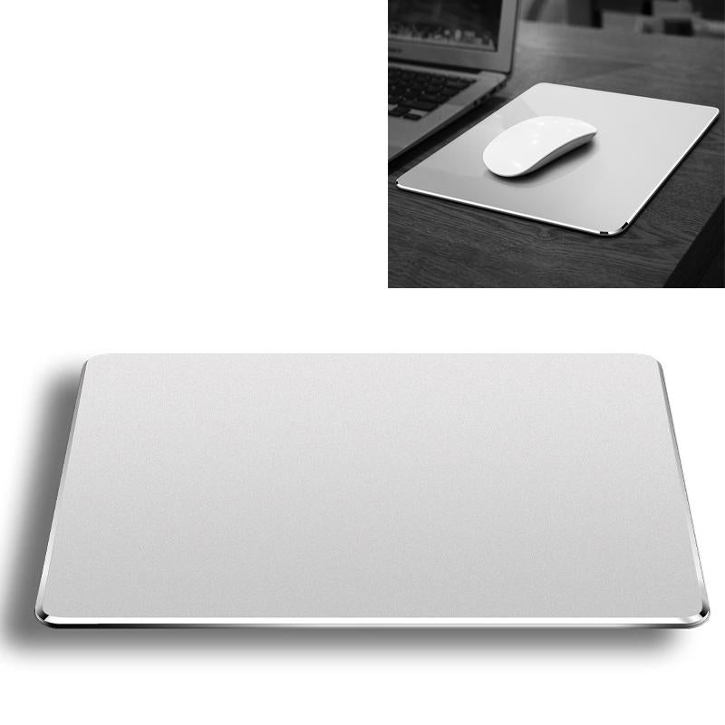 V562-S49390CP-202505261506-00 Double Sided Non Slip Aluminum Mouse Pad L Size - Silver - Image 1