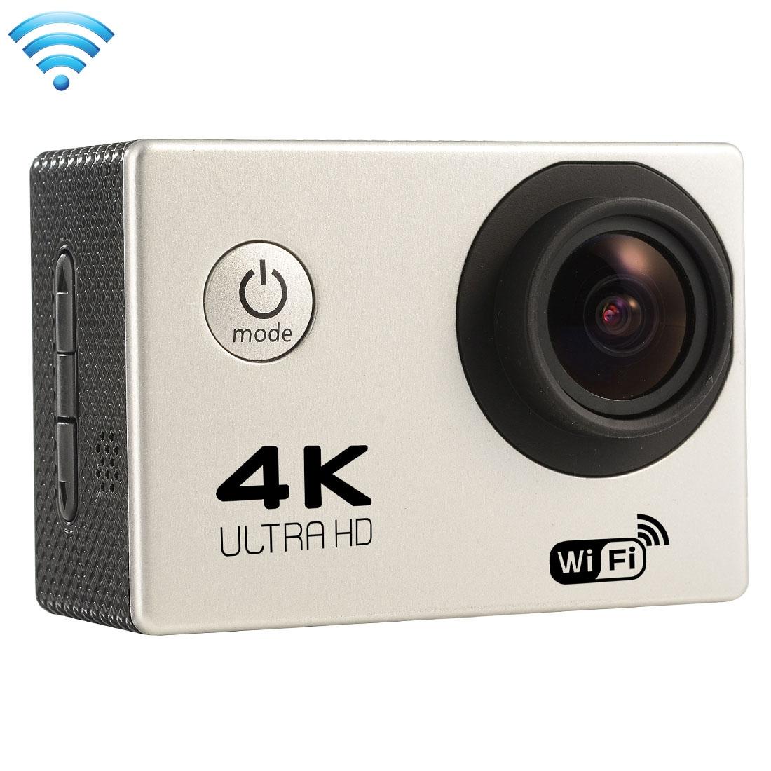 V562-S7800ACD-202502241350-00 170 Degree Wide Angle Wifi Action Camera with Waterproof Case - Supports 64gb Micro Sd - Silver - Image 1
