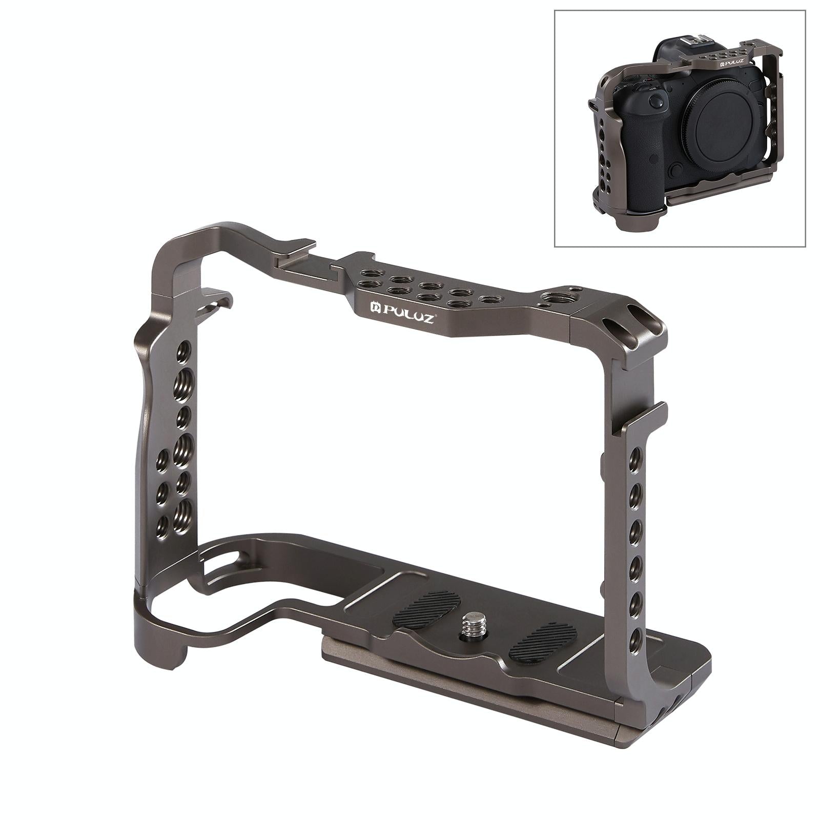 V562-TG9603UP-202503062010-00 Video Camera Cage Stabilizer - Handleless Bronze for Canon Eos R5 / R6 - Image 1