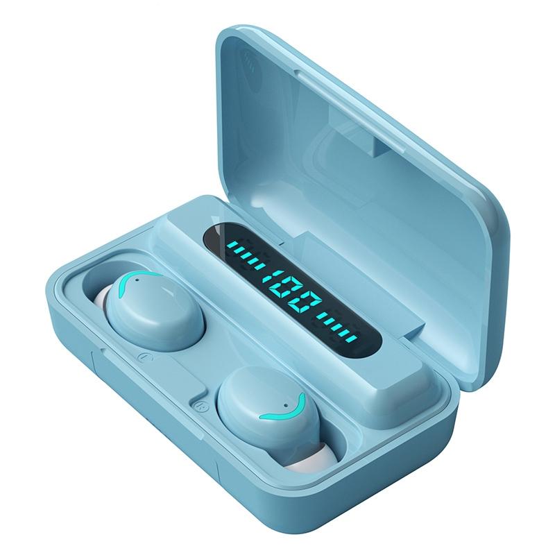 V562-TT4601D6PI-202505261805-00 Macaron Series Bluetooth Earphones with Breathing Light & Noise Reduction - Baby Blue - Image 1