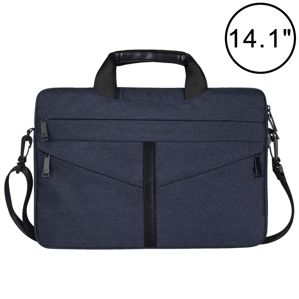 V562-VN1070BL-202502282210-00 Stylish Zipper Laptop Bag with Shoulder Strap - Durable & Breathable - Navy Blue - Image 1