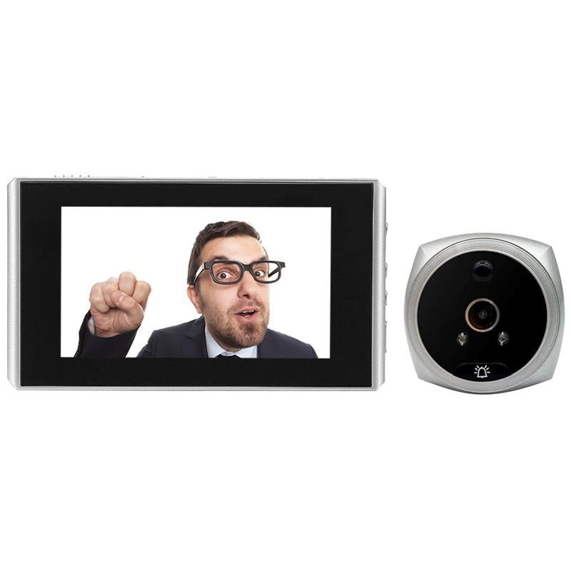 V562-W0300SCA-202503041953-00 Smart Cat Eye Video Doorbell With 4.5 1080P Hd Screen Night Vision & Motion Detection - White - Image 1