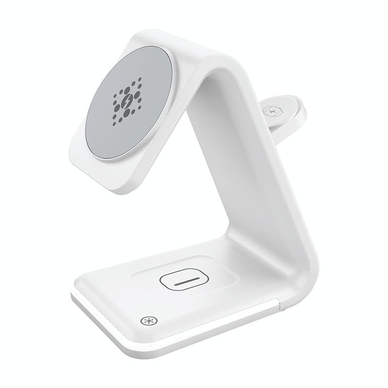 V562-W2421G8PI-202504212022-00 3 In 1 Magnetic Wireless Vertical Charger - White - Image 1