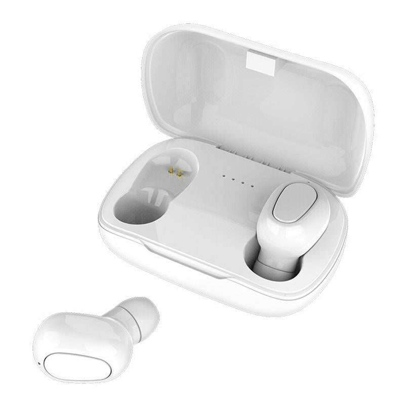 V562-W5450D6PI-202505211930-00 Wireless Bluetooth Earphones with 9d Sound and Charging Box - White - Image 1