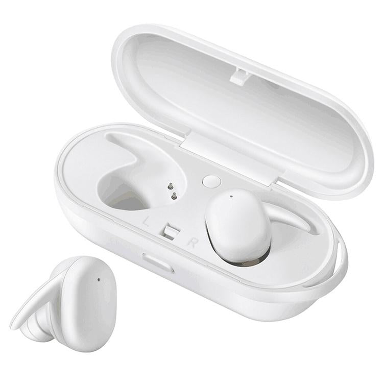 V562-W9061D6PI-202505222053-00 Waterproof Wireless Bluetooth Earphones with Magnetic Charging Box - 300mah - White - Image 1