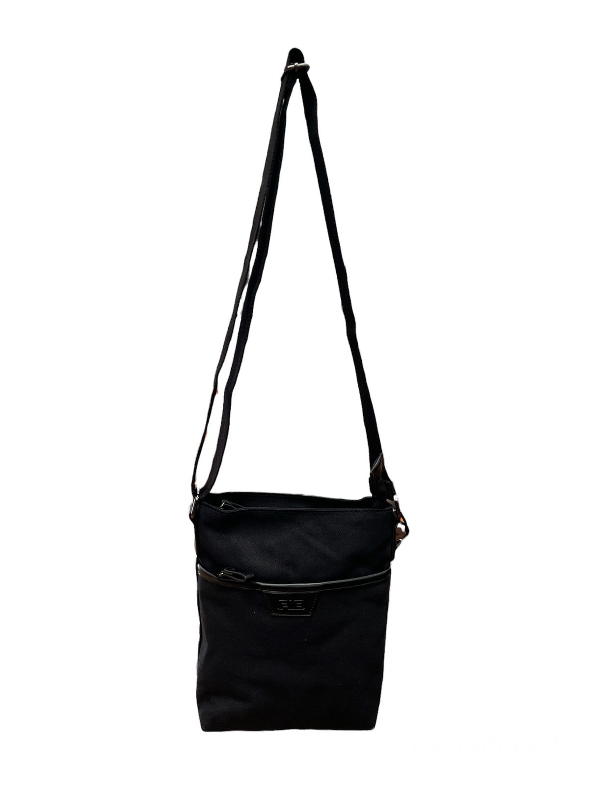 V563-00315C-BLACK-149809-00 FIB Byron Cotton Canvas Sling Bag Shoulder Travel - Black - Image 1