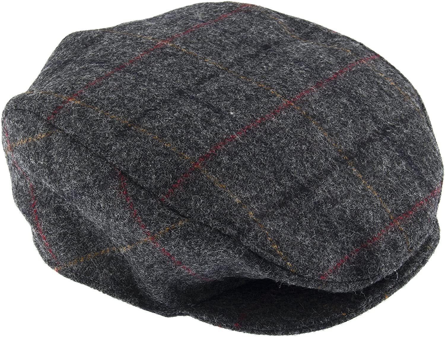 V563-1-3038-CHARCOAL-XL-174532-00 DENTS Abraham Moon Tweed Flat Cap Wool Ivy Hat Driving Cabbie Quilted 1-3038 - Charcoal - X-Large - Image 1