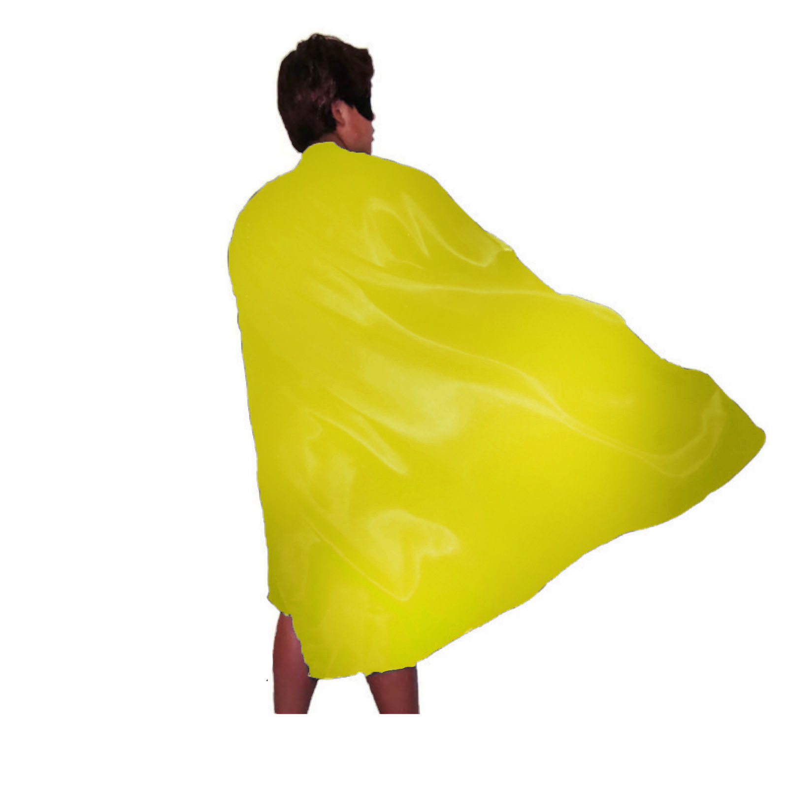 V563-12179-YELLOW-202503052215-00 ADULT CAPE Costume Cloak Halloween Fancy Dress Coat Jacket Superhero Book Week - Yellow - Image 1