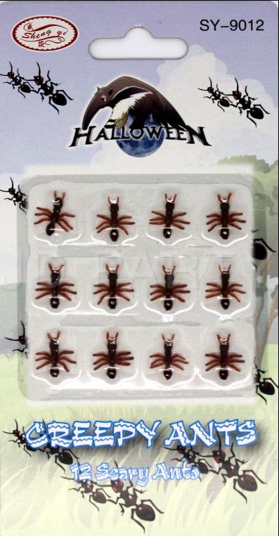 V563-20275-24ANTS-202503051620-00 MINI FAKE ANTS Trick Halloween Scary Creepy Joke Prank Small Gag Toy Bug - 24 Ants - Image 1