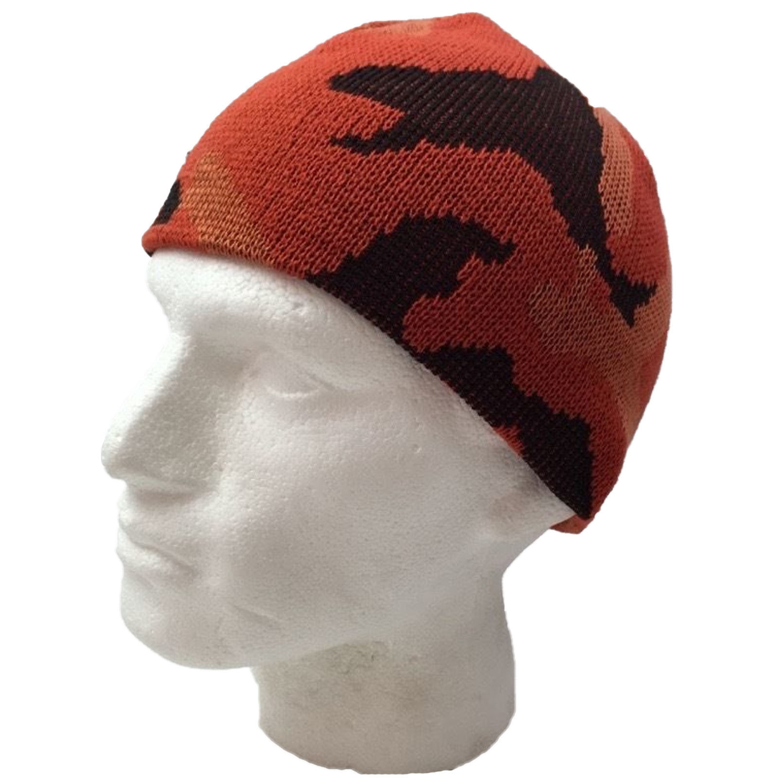 V563-2147-ORGCAMO-202503051511-00 CAMO BEANIE Hat Winter Ski Army Military Camouflage Hunter Hunting Cap Warm - Orange Camouflage (Camo) - Image 1