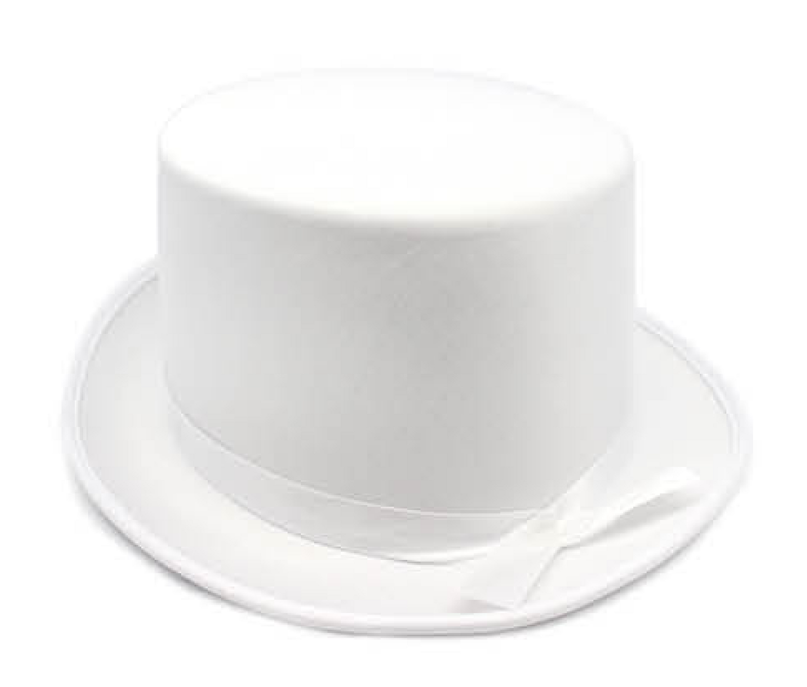 V563-21995-WHT-202503051545-00 SATIN TOP HAT Costume Party Cap Fancy Dress Trilby Fedora One Size - White - Image 1