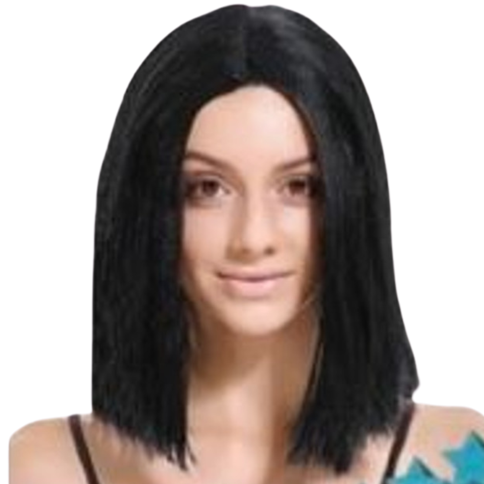 V563-22572-01-185755-00 Lob Wig Hair Cosplay Wigs Party Costume - Black - Image 1