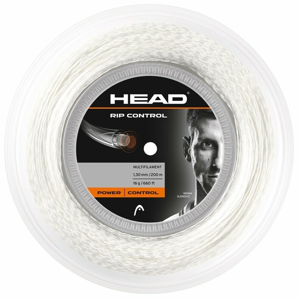 V563-281109-16WH-149380-00 Head Rip Control 16g Tennis String Reel 200m 1.30mm Power Control - White - Image 1