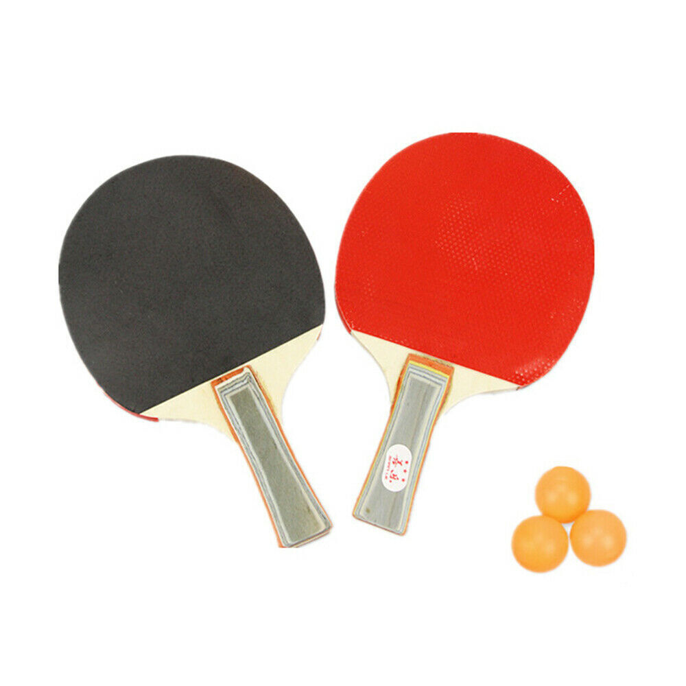 V563-3642-202503261220-00 2 Players Table Tennis Set 2 Rackets Bats with 3 Ping Pong Balls Home Sports - Image 1