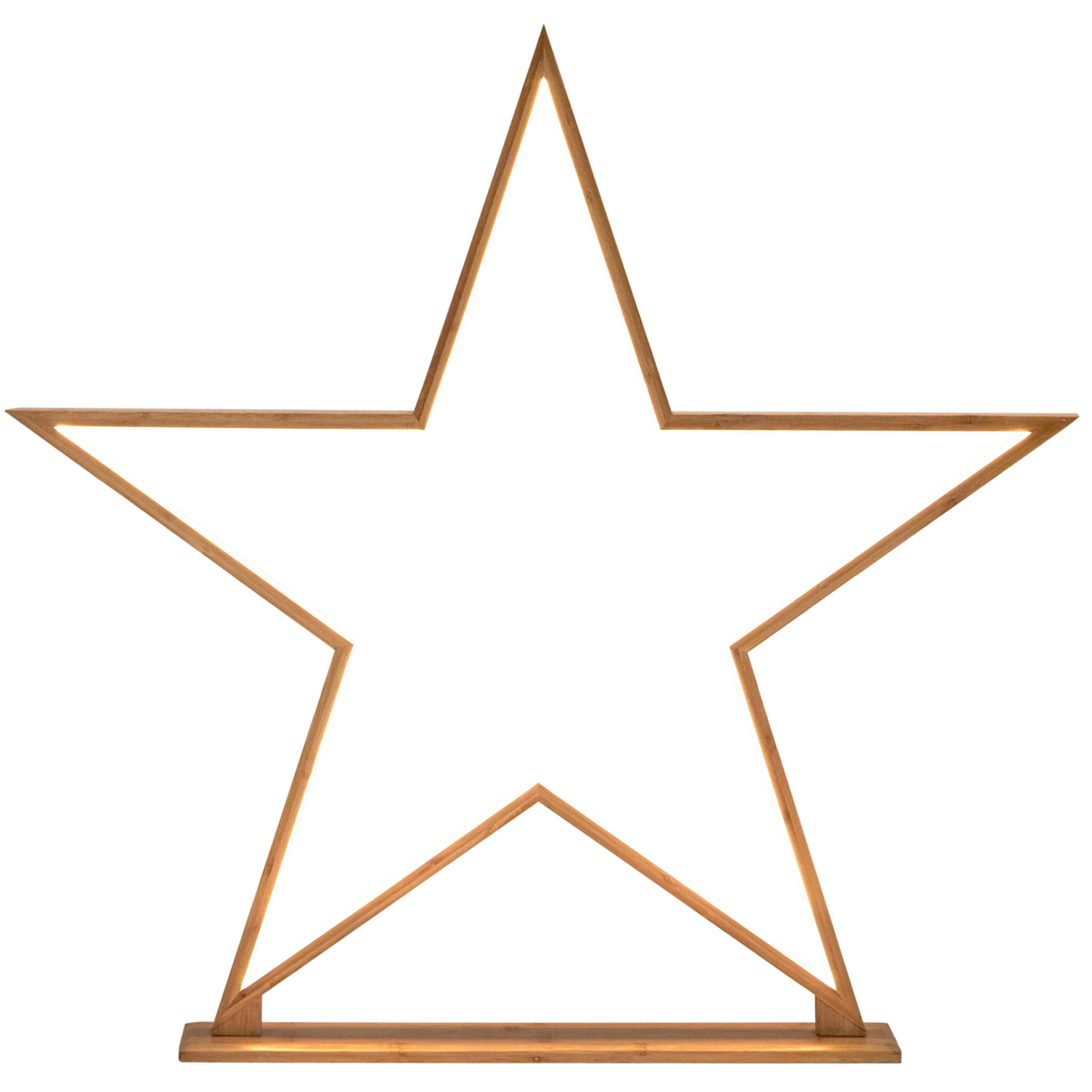 V563-75166-191822-00 87cm Bamboo Star Table Lamp Desk Light LED Strip Modern Designer - Natural - Image 1