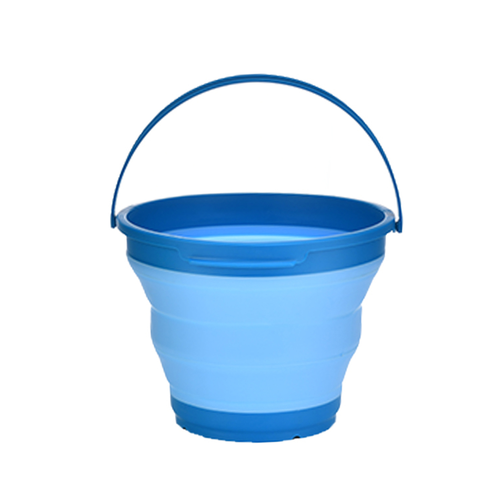 V563-75192-BLUE-174422-00 7 Litre Foldable Collapsible Silicone Bucket for Home/Hiking/Camping/Fishing - Blue - Image 1