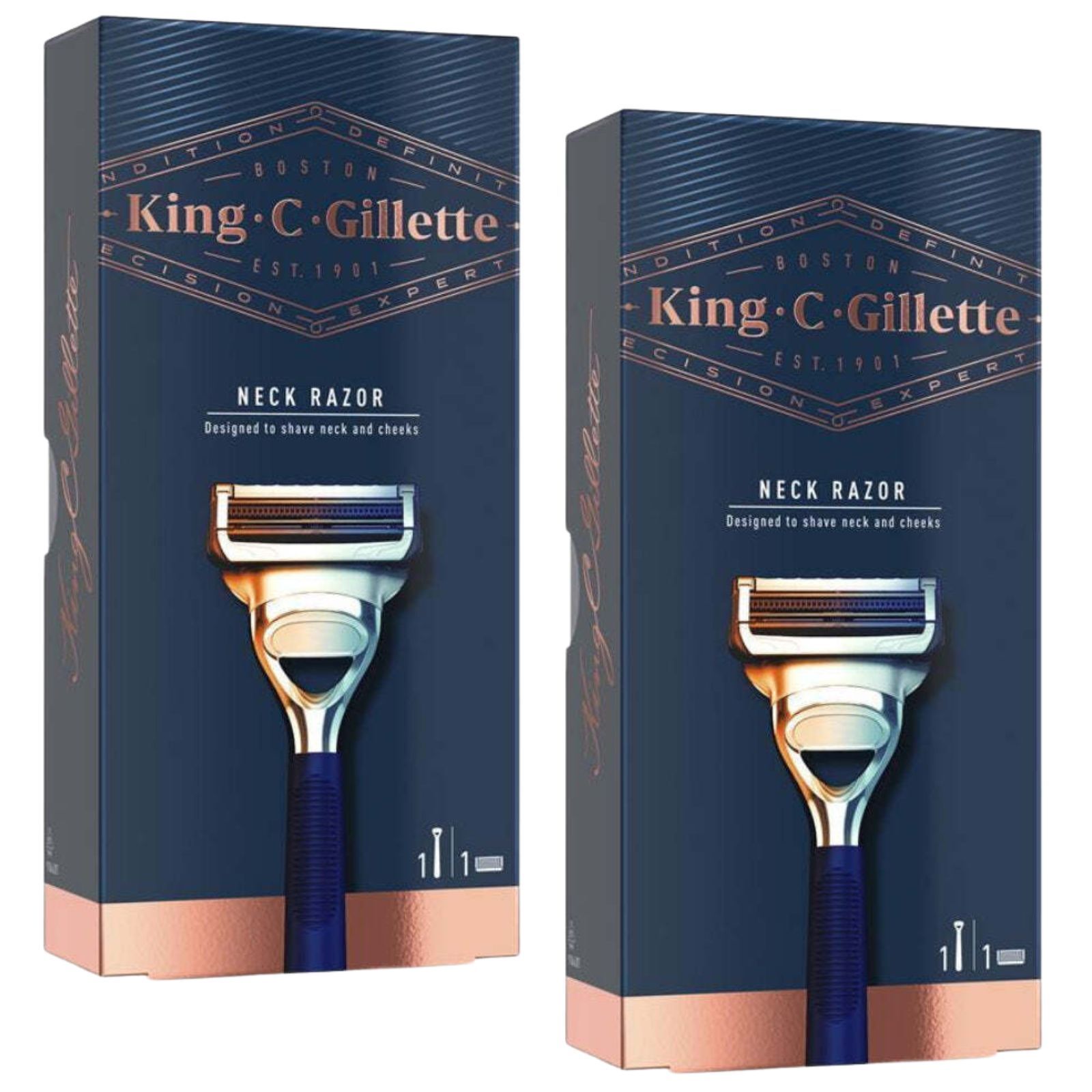 V563-7702018544615_2X-215817-00 Gillette Razor for Neck & Cheeks - 2 Packs - Image 1