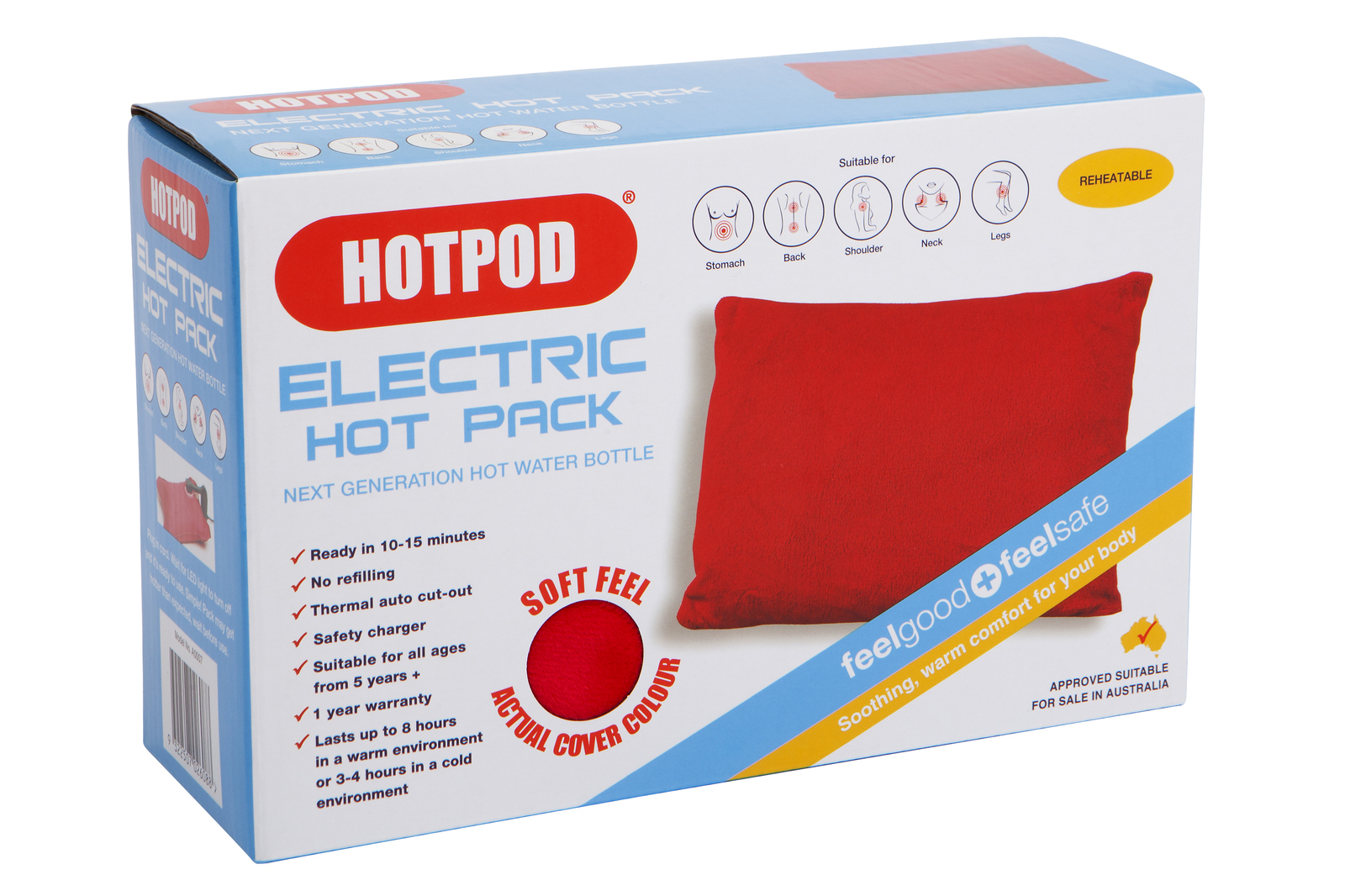 V563-A0007-174034-00 HOTPOD Electric Hot Pack Water Bottle Reheat-able Pillow Pad Sleep Aid - Safety Approved - Image 1