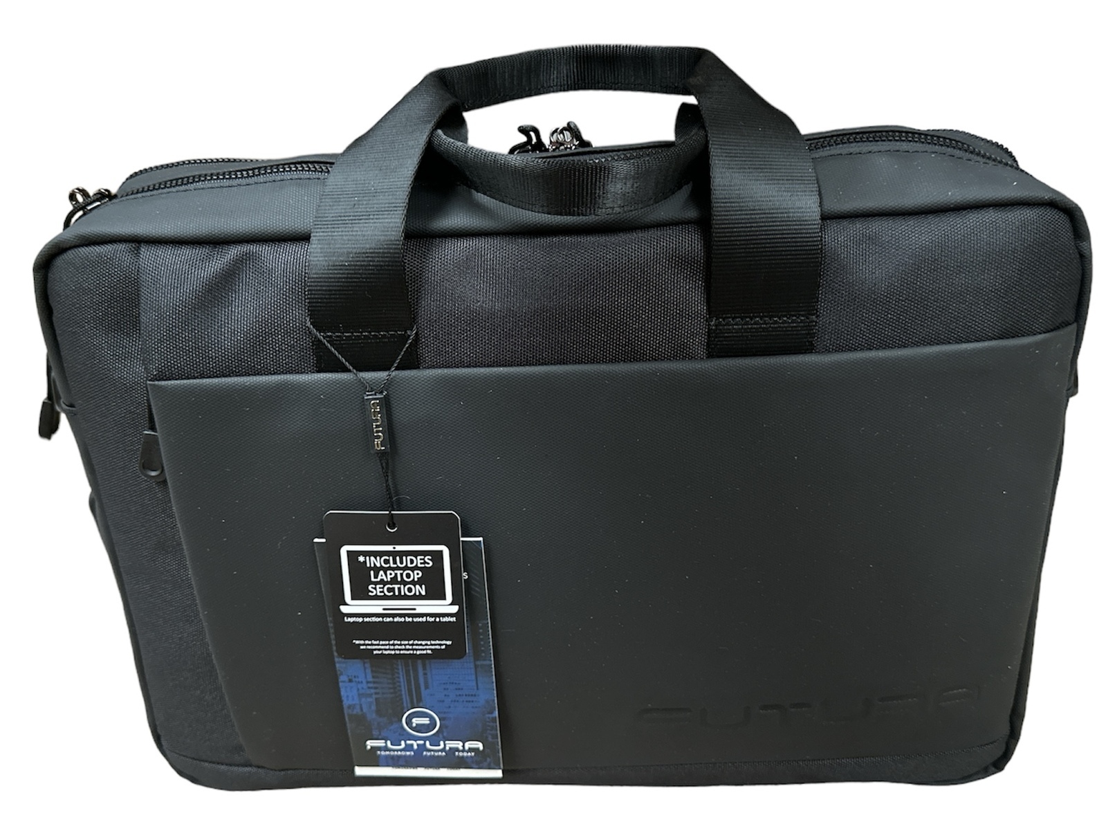 V563-A1546R-BLACK-167420-00 15" Futura Laptop Computer Bag Travel Work Messenger Bag w/USB Port - Black - Image 1