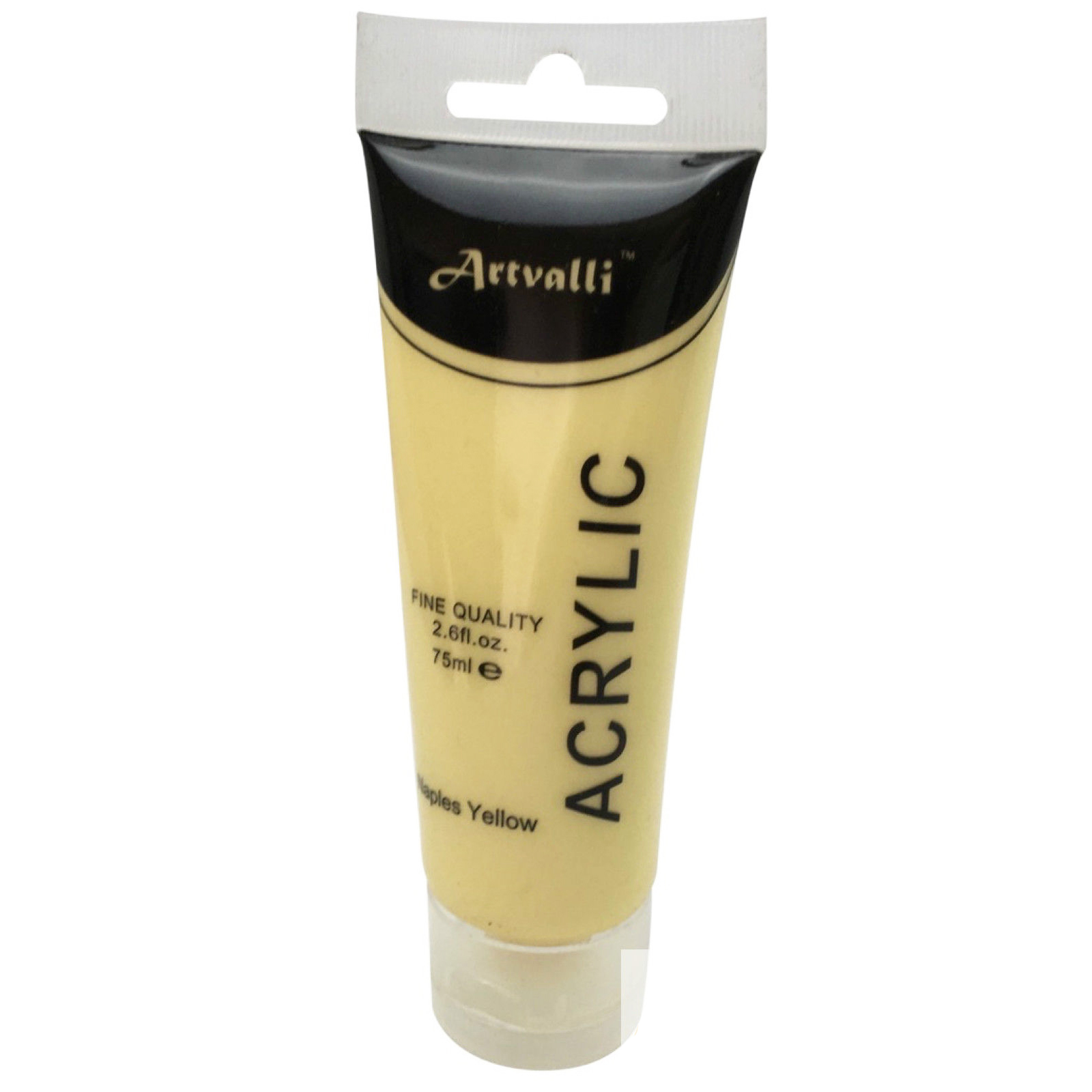 V563-ACRYLICPAINT-NAPLESYLW-174103-00 ARTISTS ACRYLIC PAINT Craft 75ml Tube Non Toxic Paints Water Based - Naples Yellow - Image 1