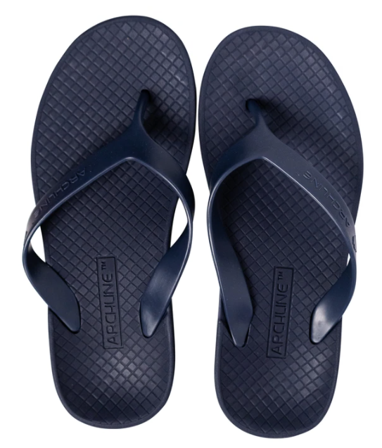 V563-ARCH011212-37-202503052230-00 ARCHLINE Flip Flops Orthotic Thongs Arch Support Shoes Footwear - Navy - EUR 37 - Image 1