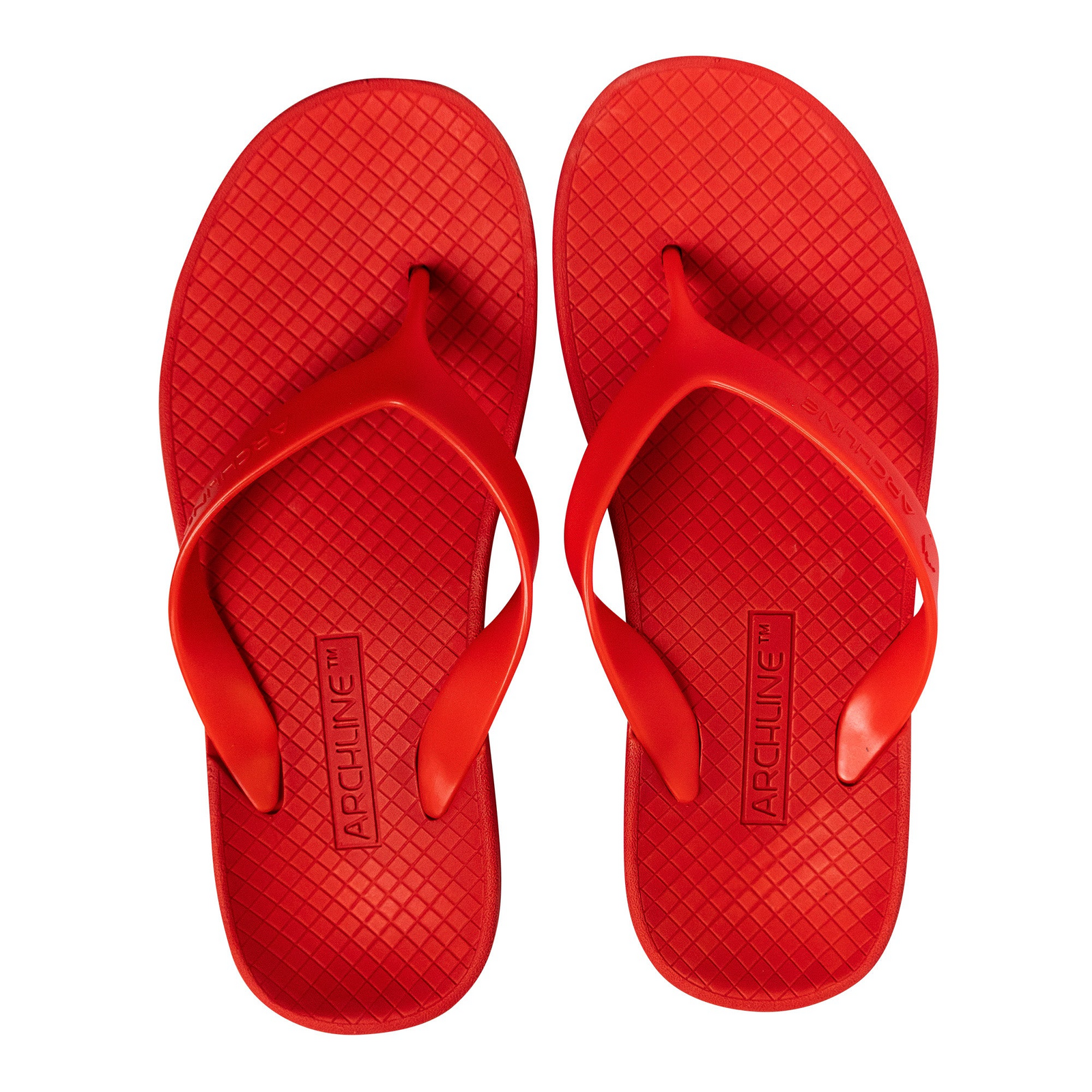 V563-ARCHLINE-THNGS-RED-RED-35-202507251130-00 ARCHLINE Orthotic Thongs Arch Support Shoes Footwear Flip Flops Orthopedic - Red/Red - EUR 35 - Image 1