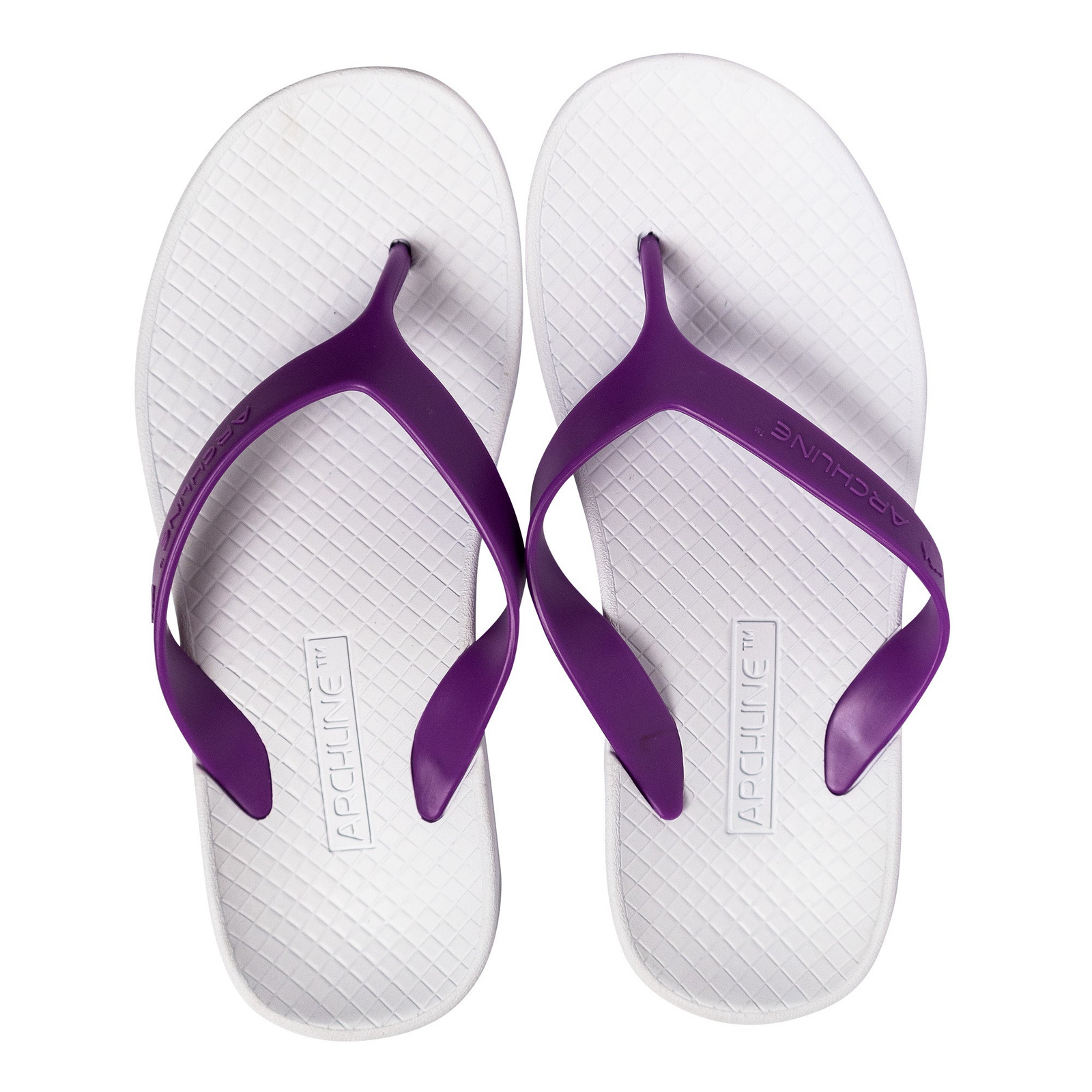V563-ARCHLINE-THNGS-WH-FU-40-202507251205-00 ARCHLINE Orthotic Thongs Arch Support Shoes Footwear Flip Flops Orthopedic - White/Fuchsia - EUR 40 - Image 1