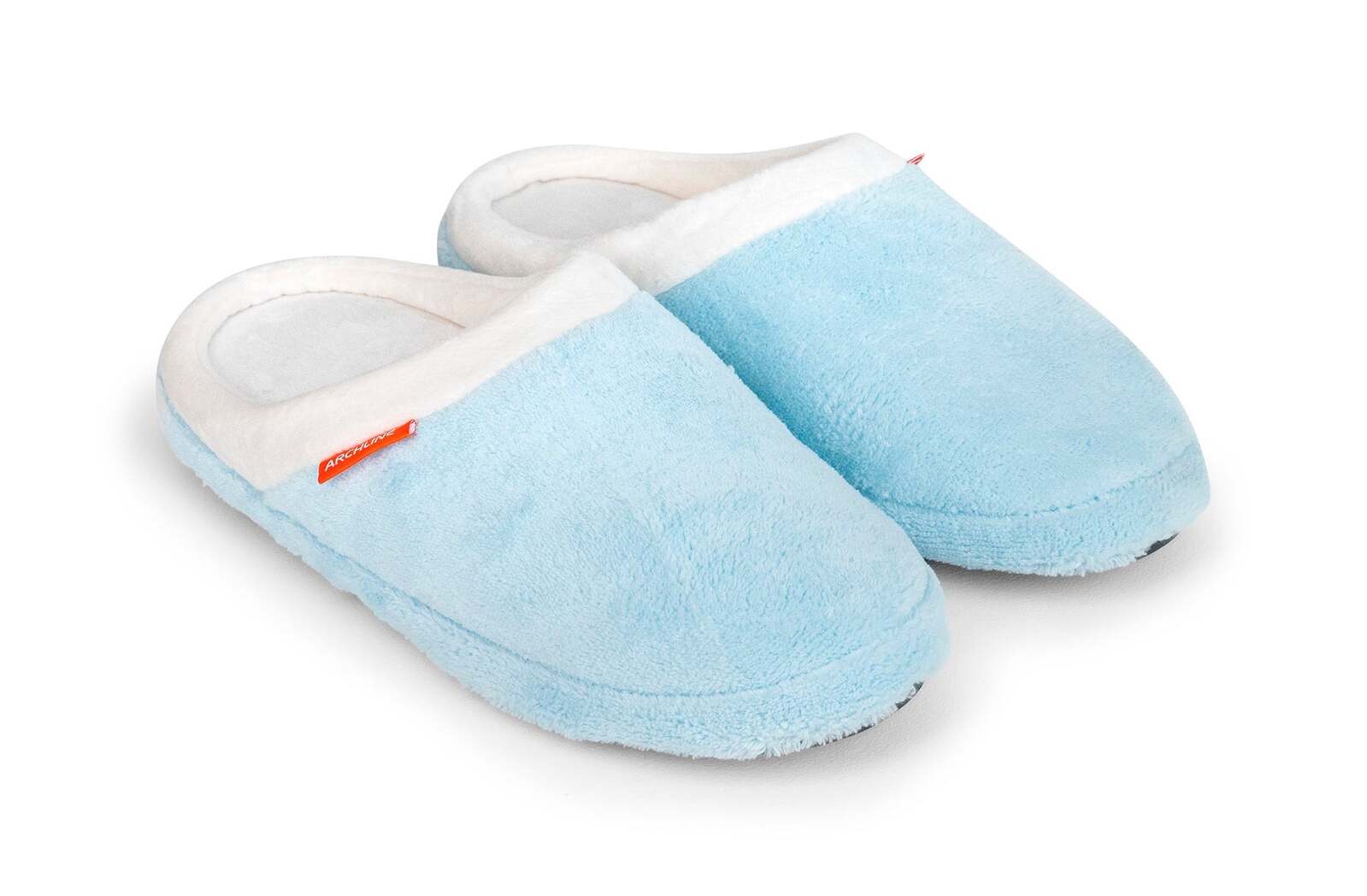V563-AS602-39-202503051535-00 ARCHLINE Orthotic Slippers Slip On Arch Scuffs Pain Relief Moccasins - Baby Blue - EU 39 - Image 1