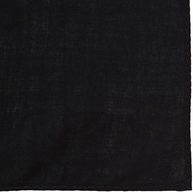 V563-BANDANA-PLAINBLK-202503051435-00 BANDANA Paisley 100% COTTON Head Wrap Durag Bandanna Summer Biker Scarf Mask - Plain Black - Image 1