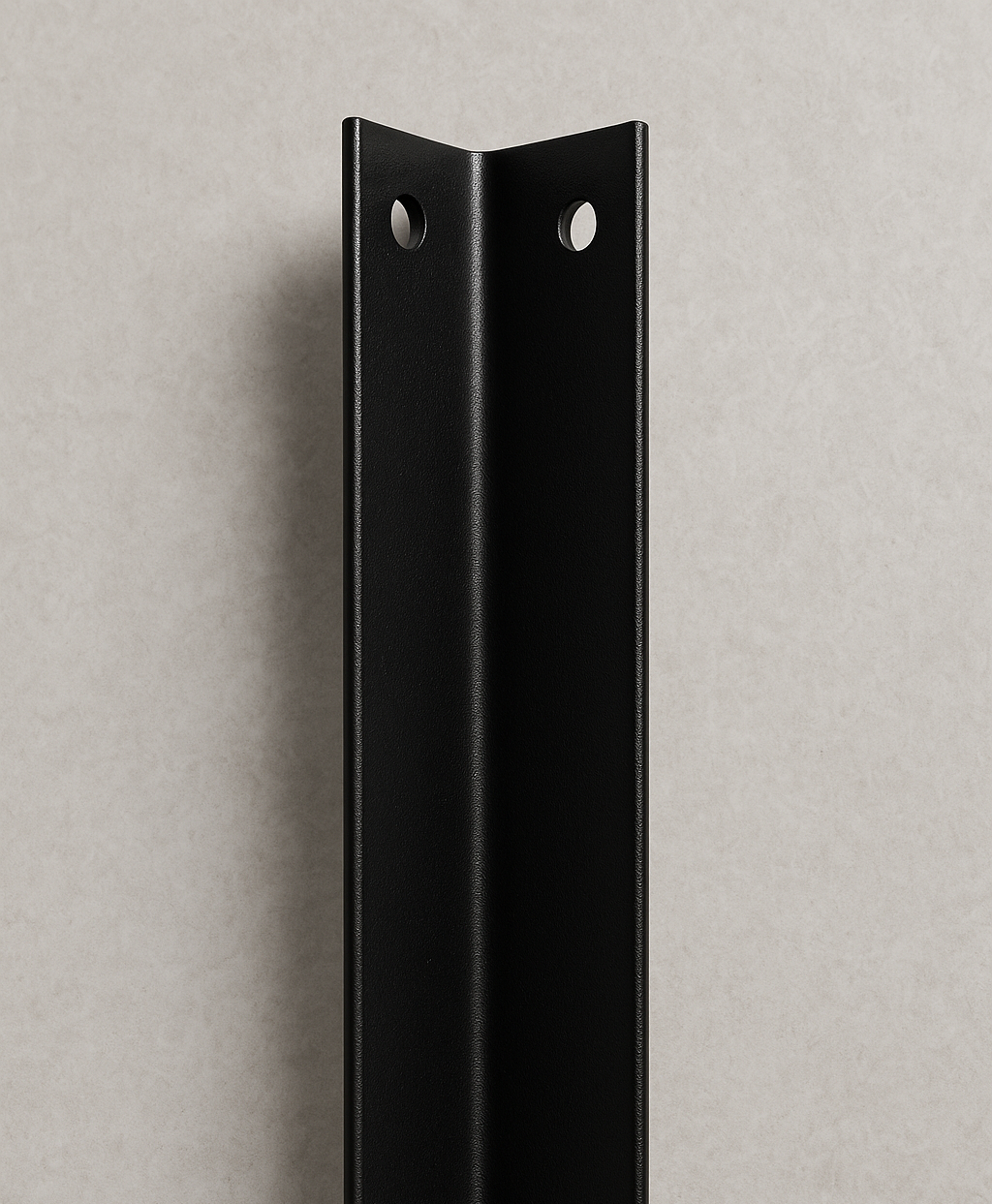 V563-BLACK_ANGLE_BRACKET-202505231026-00 Heavy Duty Powder Coated Steel L Shape Corner Bracket 298mm x 38mm - Image 1