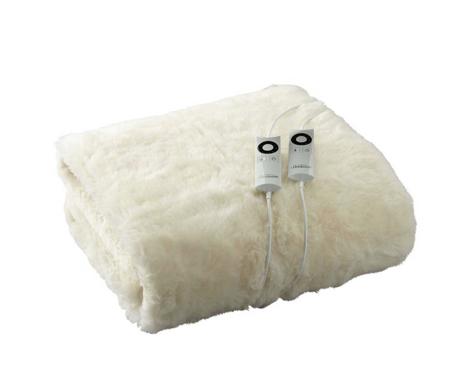 V563-BLW5681-150364-00 Sunbeam Sleep Perfect Super King Bed Wool Fleece Heated Blanket - Image 1