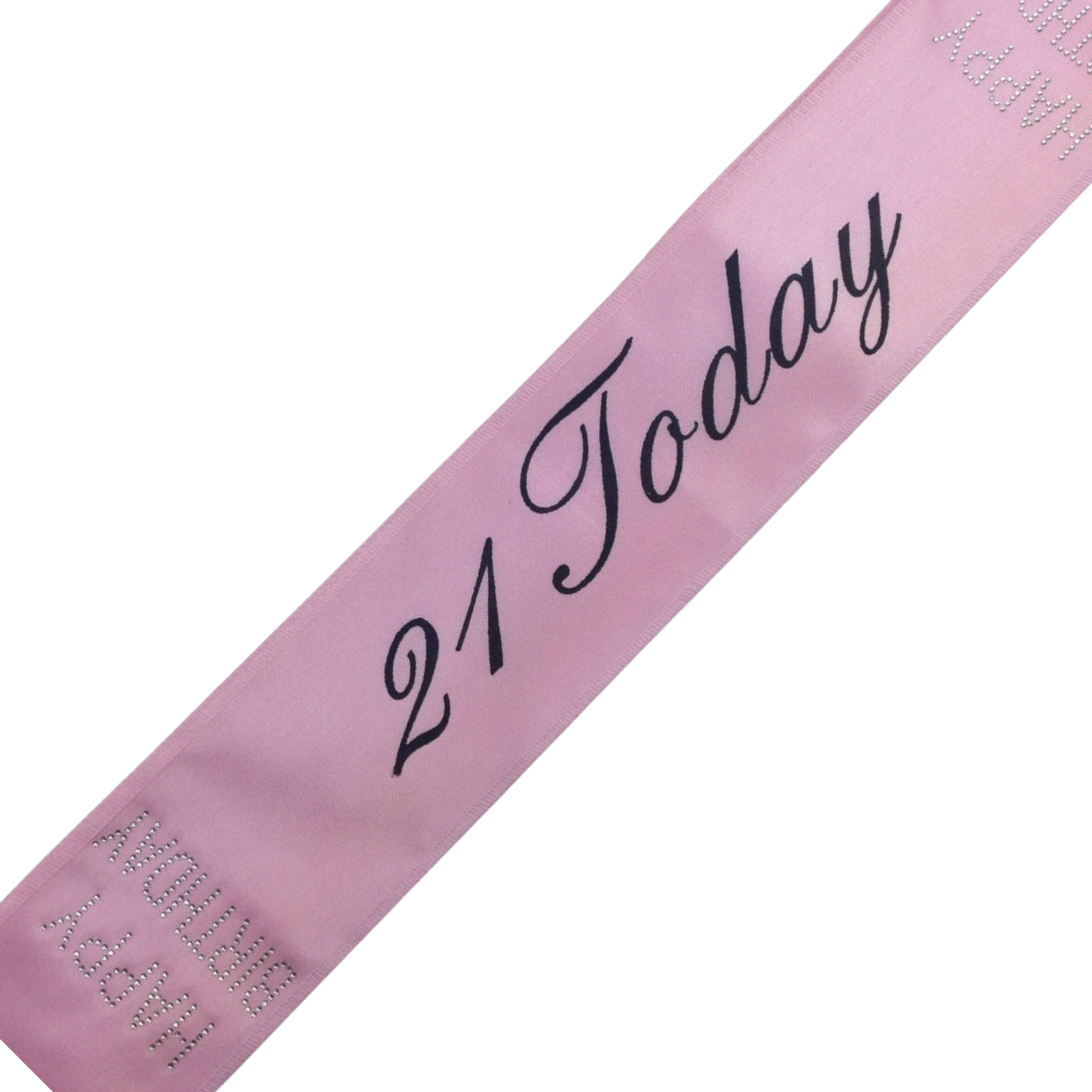 V563-BR-BEDAYSASH-21LGTPNKBKW-184673-00 21st Birthday Sash 21 Today! Girls Night Party Costume Celebration Bday - Pink - Image 1