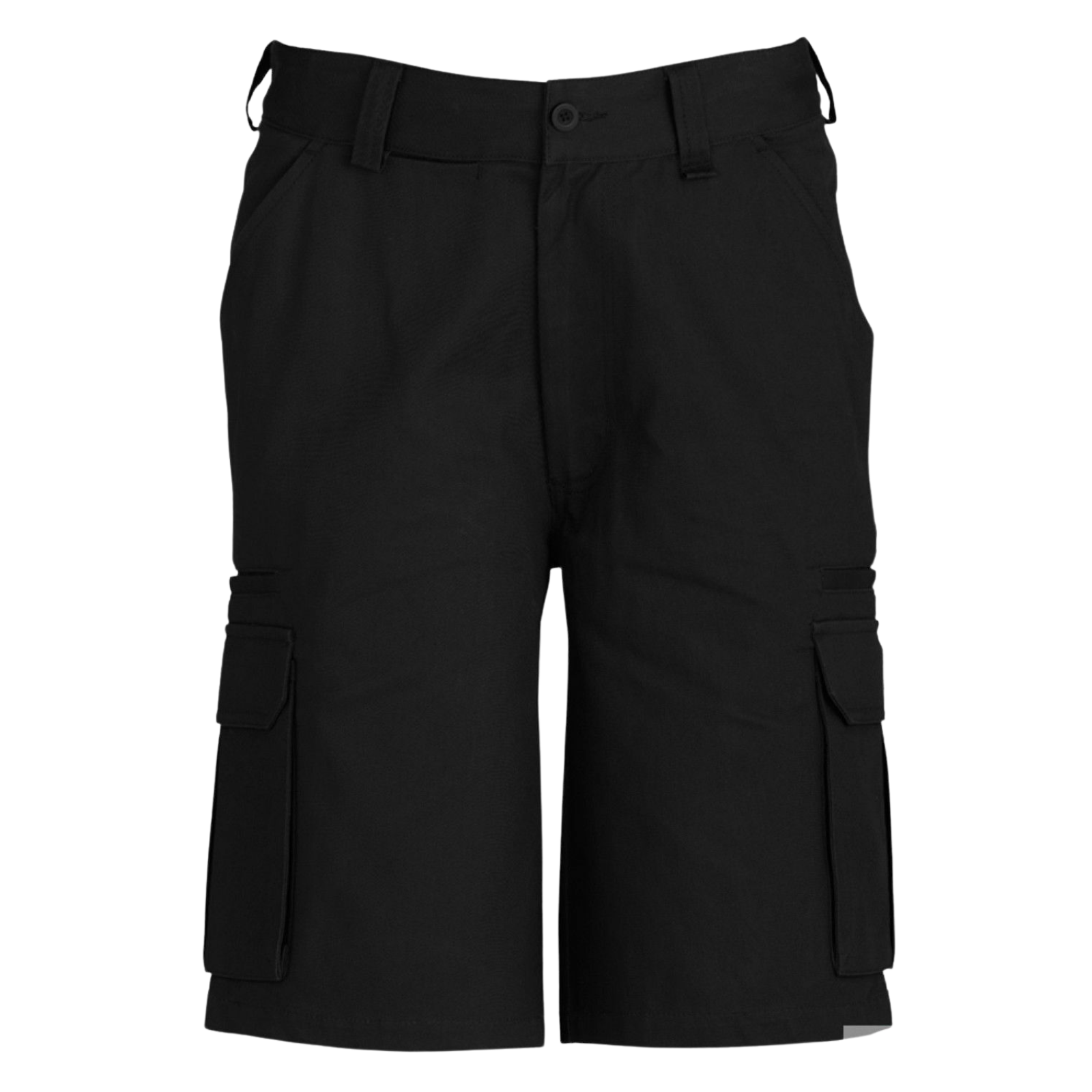 V563-BR-CTNCARGOPANTS-BLK-132-202503051511-00 Mens CARGO SHORTS All Sizes 100% COTTON Drill Heavy Work Tradie Military - Black - 132"" - Image 1