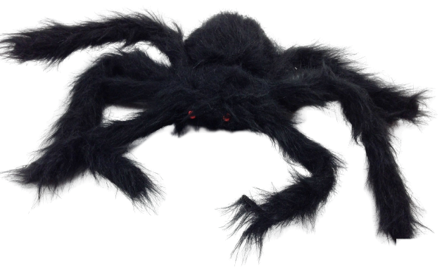 V563-BR-FAKEGSPIDER-184619-00 FAKE GIANT SPIDER Large Big Halloween Accessory Party 35cm x 25cm Huge Insect - Image 1