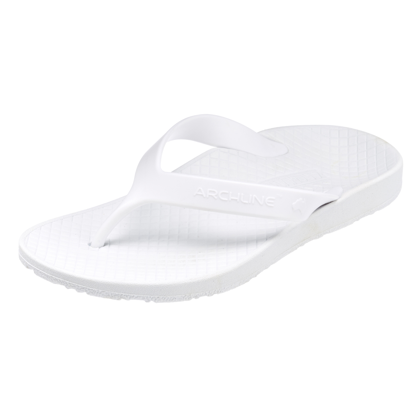 V563-CLRNC-THNGS-WH-WH-45-202503051659-00 ARCHLINE Flip Flops Orthotic Thongs Arch Support Shoes Footwear - White/White - EUR 45 - Image 1