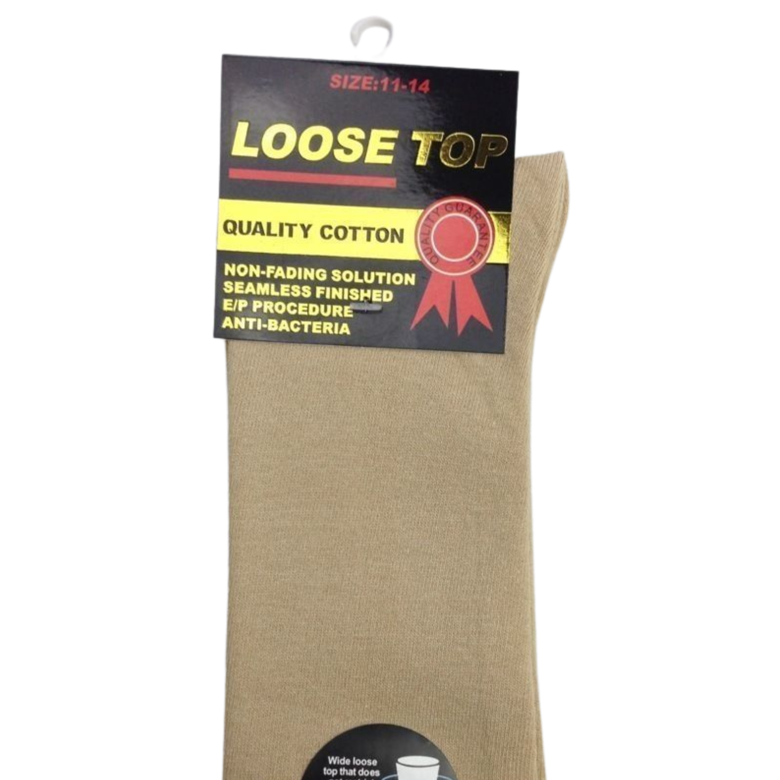 V563-COTTONLTSOX-BGE6-11-202503030931-00 1x Pair COTTON Rich LOOSE TOP SOCKS Dress Medical Circulation Diabetic Comfort - - - Image 1