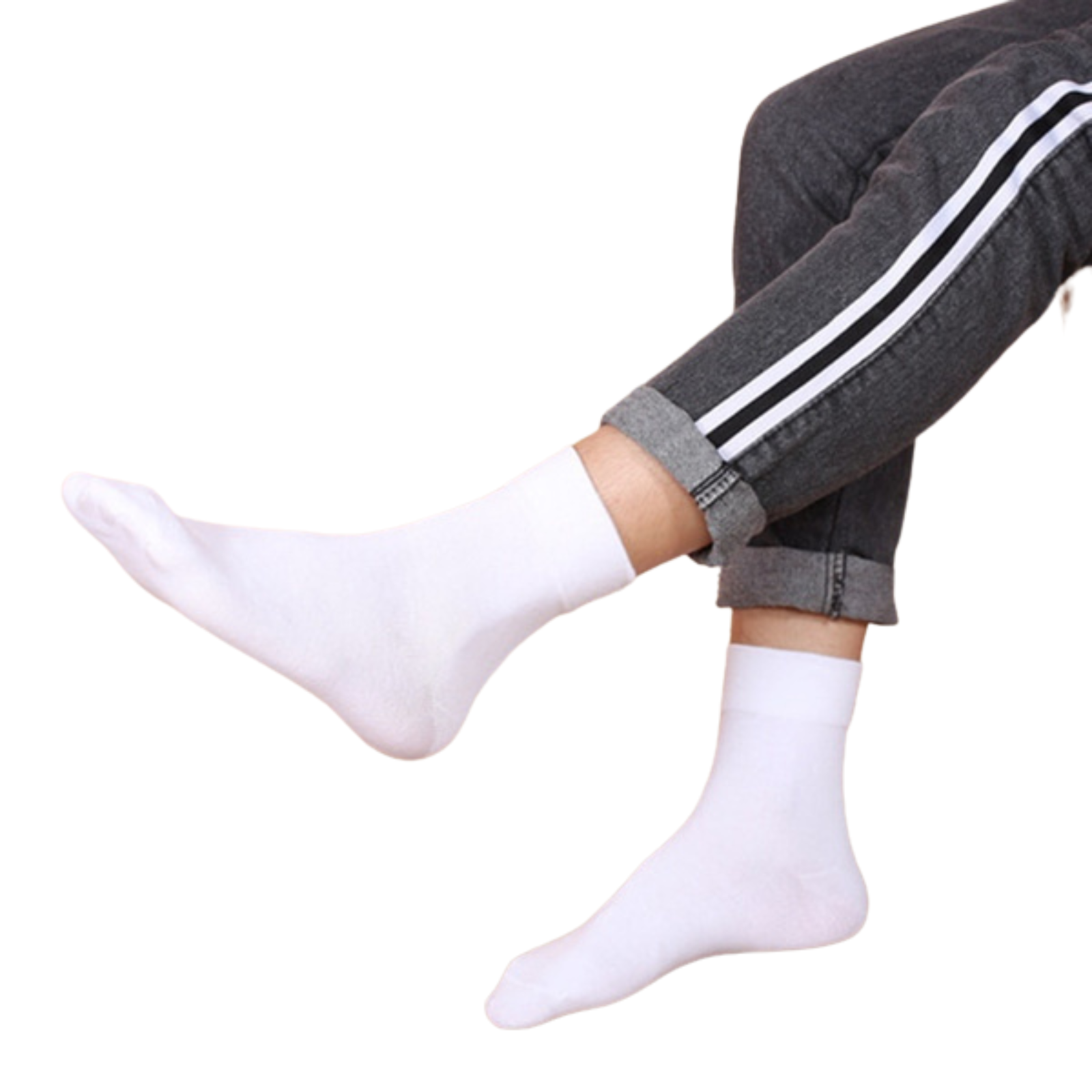 V563-COTTONLTSOX-WHT2-8-202505231032-00 1x Pair COTTON Rich LOOSE TOP SOCKS Dress Medical Circulation Diabetic Comfort - - - Image 1