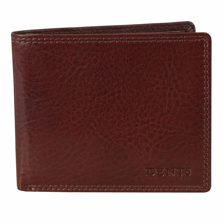 V563-DENTS-WALLM-MOC-23-5062-202503051830-00 DENTS WALLET Genuine Italian LEATHER Mens Credit Card Holder Bifold GIFT BOX - - Image 1