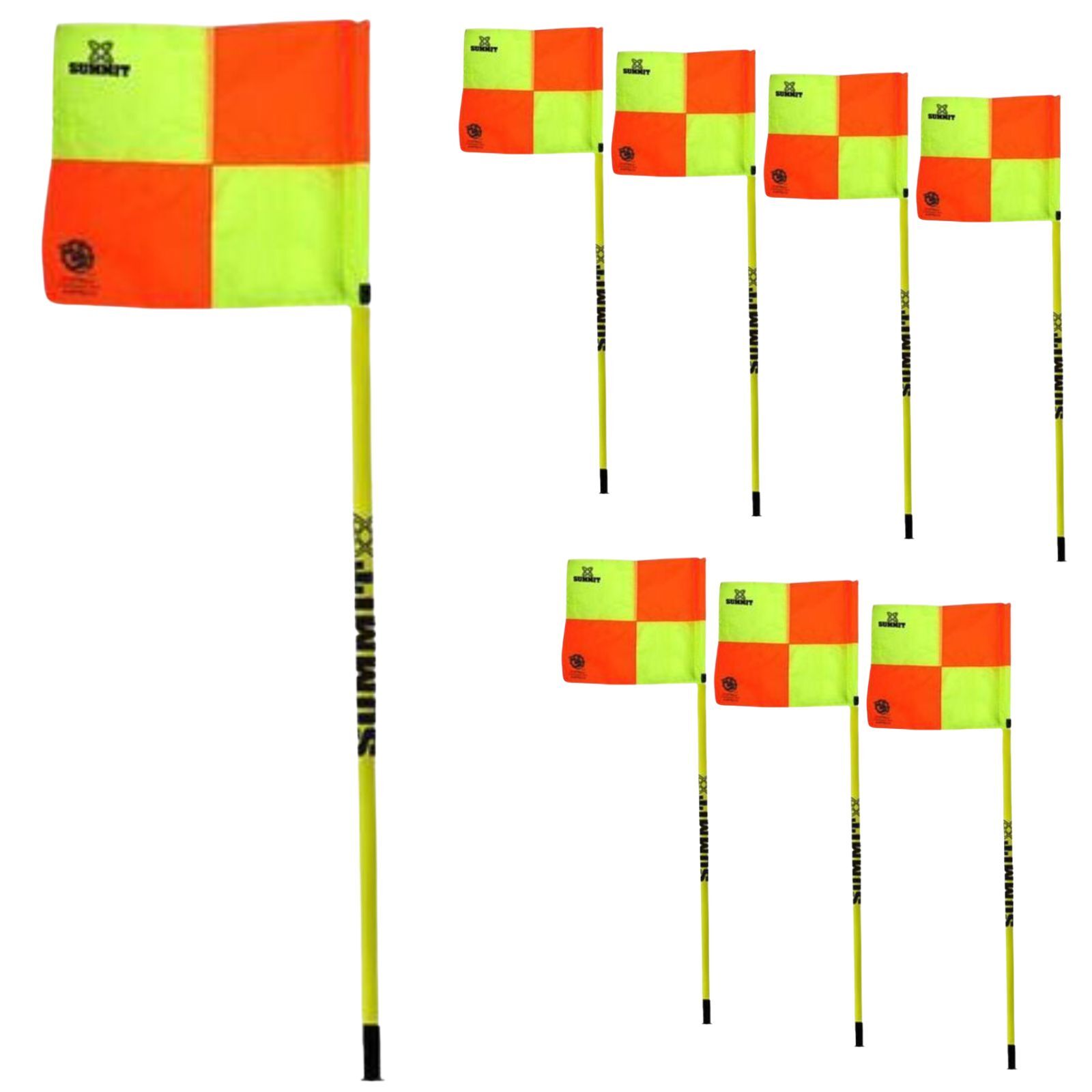 V563-FFAC1800_2X-202503051421-00 Soccer Corner Flag 150cm x 2.5cm FFA Approved Football - Pack of 8 w Removable Spike - Image 1
