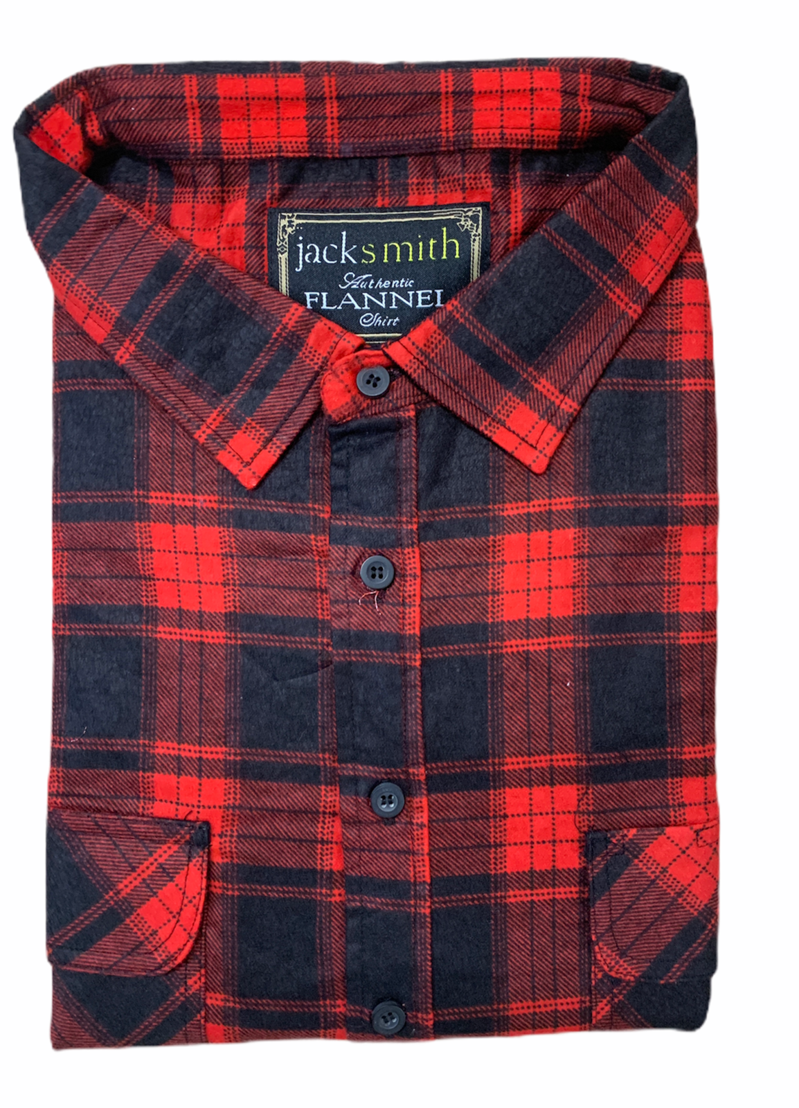 V563-FS-HP20-90-5XL-202503051901-00 Mens Flannelette Long Sleeve Shirt 100% Cotton Authentic Flannel - Half Placket - Red - 5XL - Image 1