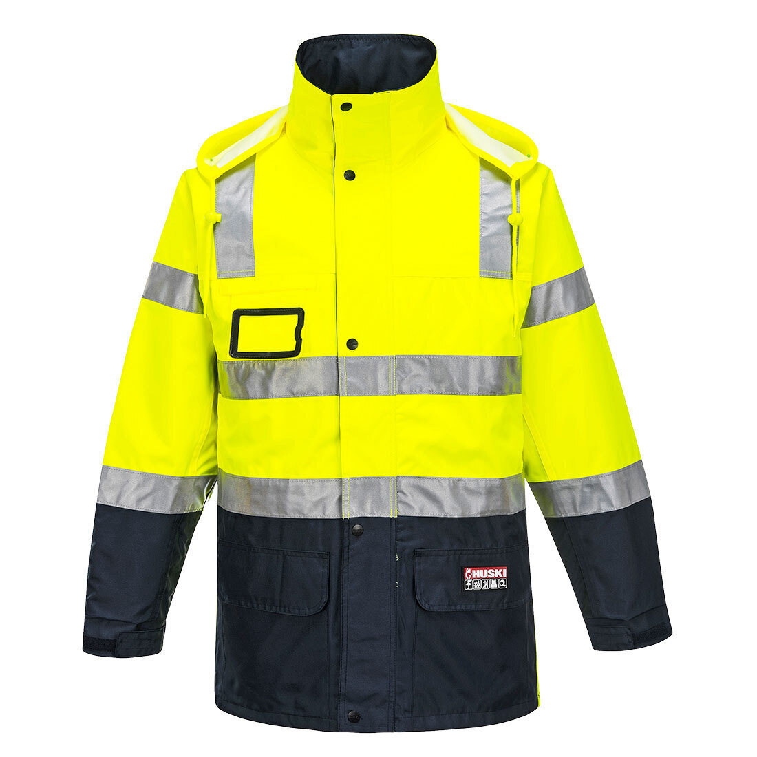 V563-HUSKI-918095-4XL122CM-202503051915-00 HUSKI Transit Hi Vis Waterproof Jacket Industrial Workwear Reflective UPF 50+ - Yellow - 4XL (122cm) - Image 1