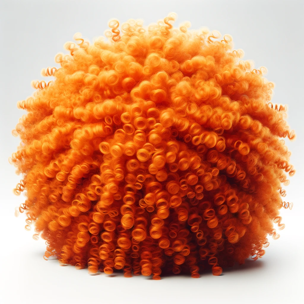 V563-JANNIK_SINNER_WIG-184915-00 Jannik Sinner Inspired Wig Curly Afro Party Costume Tennis Dress Up - Orange - Image 1